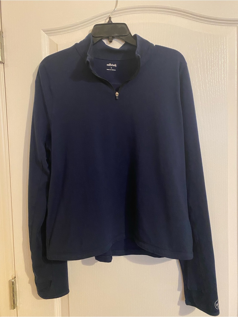 Allbirds Quarter-Zip Pullover Navy Blue Running Activewear Top 13.70 Size Large